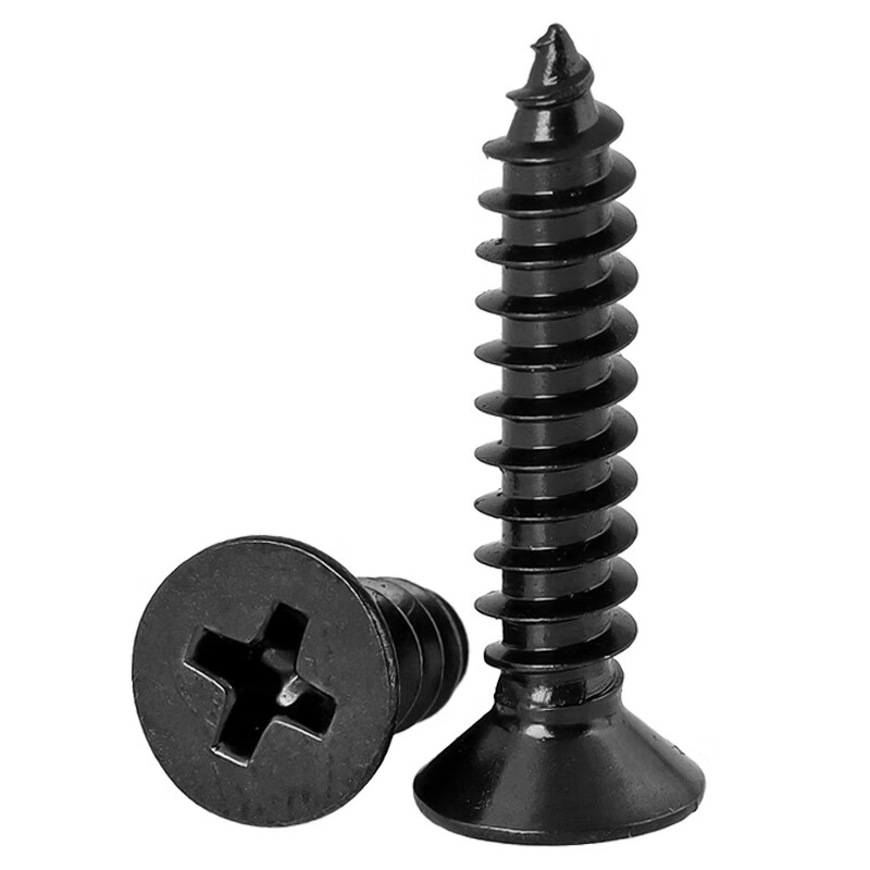 Langsmin black 304 cross countersunk head self-tapping screws stainless steel black zinc plated screws M1.7M2M2.6M3M4M5M6 M2.3*6 (100 pieces)