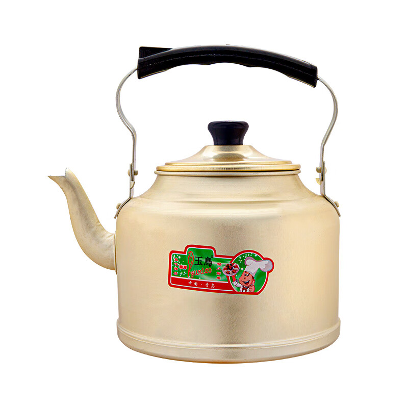 Yuniao oxidized yellow aluminum kettle aluminum kettle aluminum teapot old-fashioned kettle household large capacity hot water kettle coal stove gas 22cm extra thick yellow aluminum kettle 4L