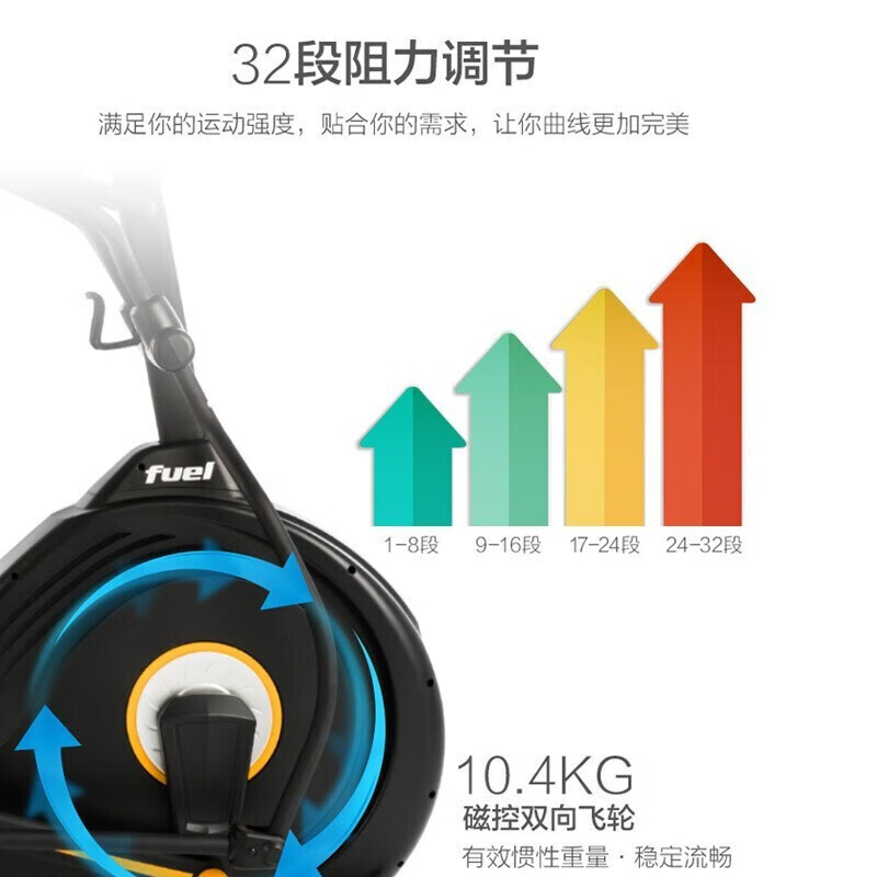 DYACO imported whole machine elliptical machine electric slope FE668 elliptical machine FE666 electromagnetic control walking machine FE668 electric slope-Passion Red