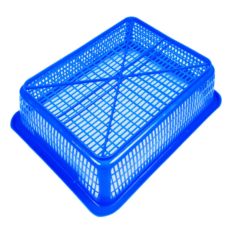 Bingyu BY-173 turnover basket rectangular sorting basket industrial drain basket plastic plastic basket No. 7 360*285*110 (blue)
