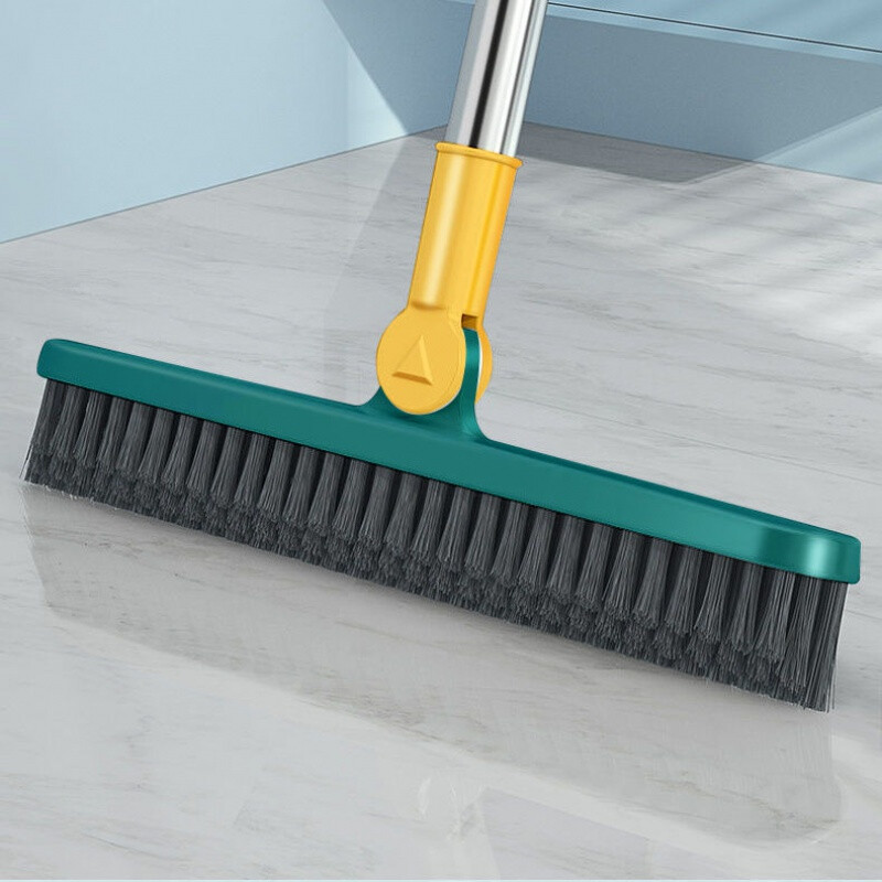 Bathroom floor scrubbing floor brush artifact bathroom floor seam brush tile long handle hard bristled toilet cleaning small V-shaped random color non-scratching brush