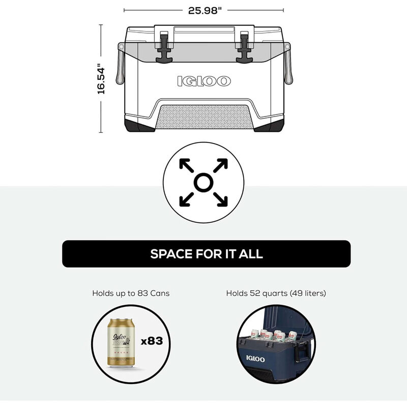 IGLOO 196.8L outdoor insulated box camper truck large capacity refrigerator blue