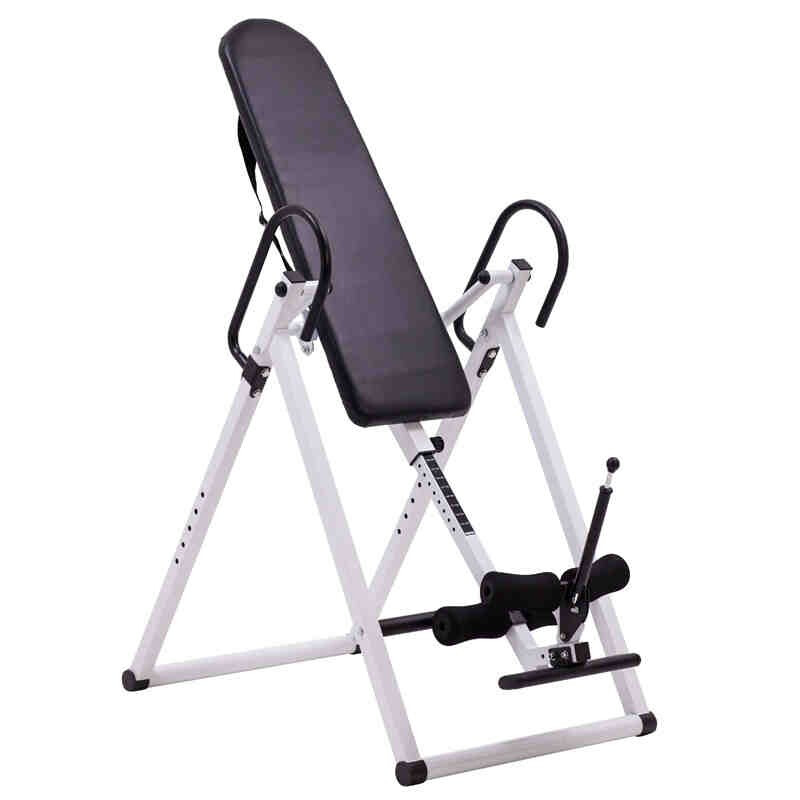Junpu household stretching machine inverted hanger lumbar spine fitness equipment household folding stretching inversion machine auxiliary inversion device cervical and lumbar spine stretcher heightener pull-up piano white backrest black