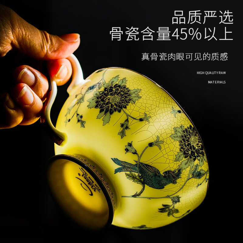 Vidsel bone china coffee cup and saucer set wedding gift for newlyweds souvenir high-end couple cup gift box wedding gift