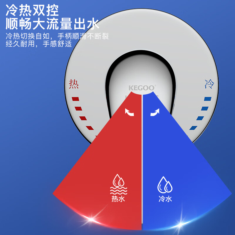 KEGOO surface-mounted mixing valve wall-mounted shower faucet bath shower switch bathroom hot and cold water mixer K220712