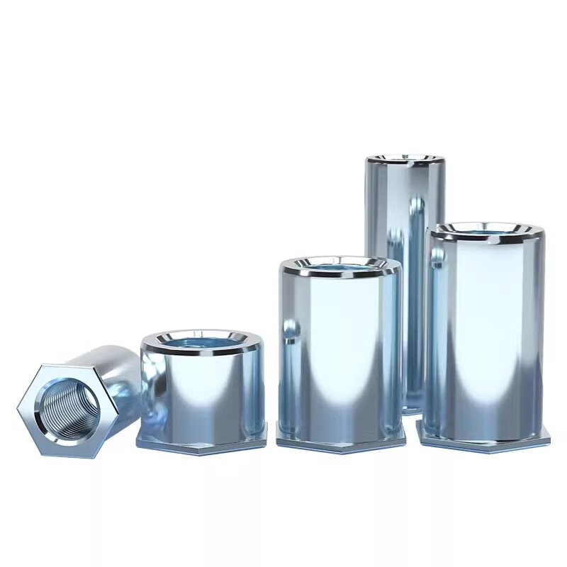 Tianzhuo Hardware SO through hole riveting stud pressure riveting nut column pressure plate screw sleeve M2.5M3M4M5M6 bottom hole 4.2 5.4 6 mm M4*6 (outer diameter 6) 50 pieces