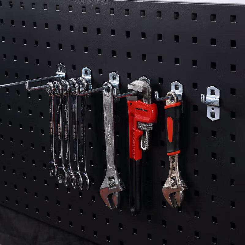 Kaiyuan double oblique hook 25mm tool rack hook kitchen utensil hook square hole hanging plate hardware hanging plate rack hole plate hole plate square hole hook accessories 10 pieces KY-GG19