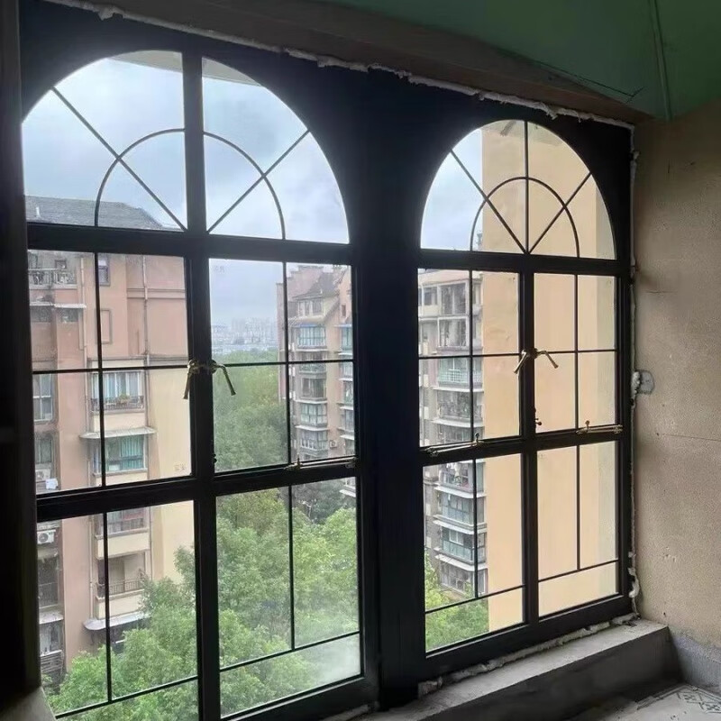 Yaotian French retro iron art old steel window dining room living room rectangular partition study loft lighting window glass window French retro iron art old steel window dining room living room long