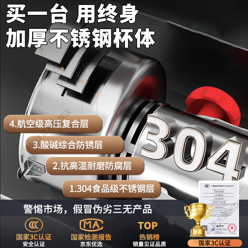 Baihaojia Chinese herbal medicine crusher commercial mill Panax notoginseng flour machine ultra-fine grinder household grain crusher swing 1000 304 stainless steel + powerful motor Chinese herbal medicine recommendation + fine grinding + enjoy a spree