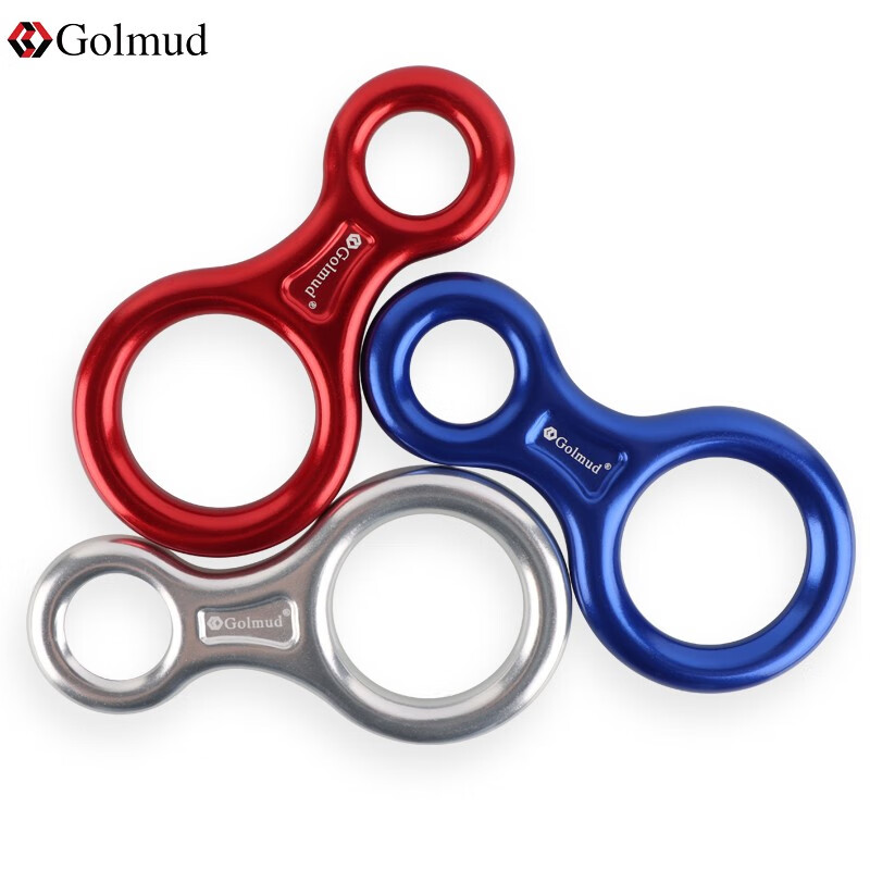 Gorm 8-figure ring descender 45kN climbing equipment safety protection high-altitude descent device hand-controlled speed descent device 8-figure ring blue