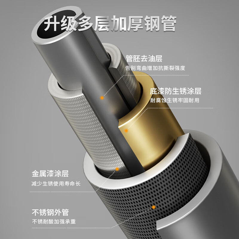 Schneider pull-up device household horizontal bar indoor punch-free door horizontal bar trainer fitness equipment horizontal bar + hanging ring (installation distance 73-95cm)