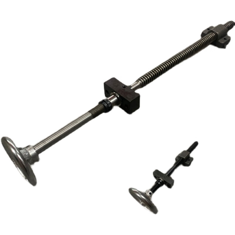 Aibido non-standard screw nut hand-cranked trapezoidal screw copper mother scale screw set mechanical hand-cranked lifting screw screw No. 1 260mm long 150 stroke diameter 18