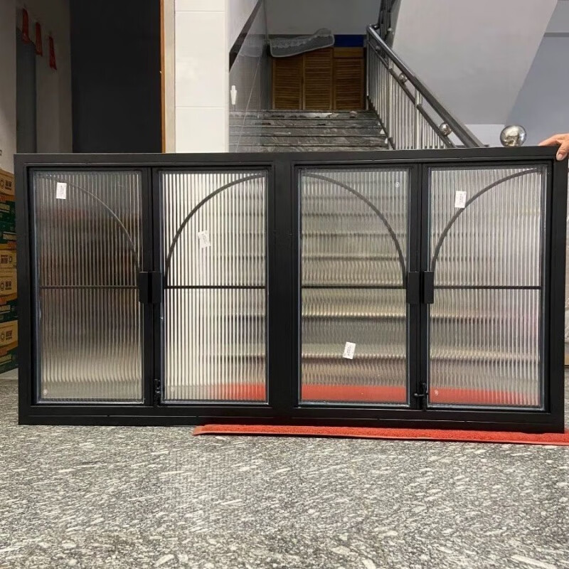 Yaotian French retro iron art old steel window dining room living room rectangular partition study loft lighting window glass window French retro iron art old steel window dining room living room long