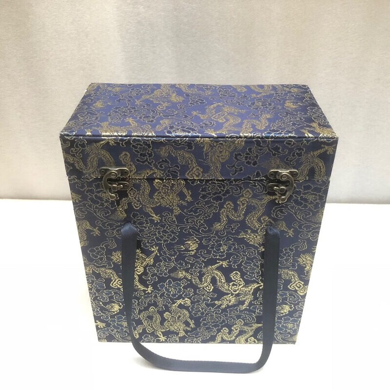 Moutai bottle protective cover (empty box without wine) Feitian wine box metal box packaging box white wine box Feitian 6-pack blue does not include wine