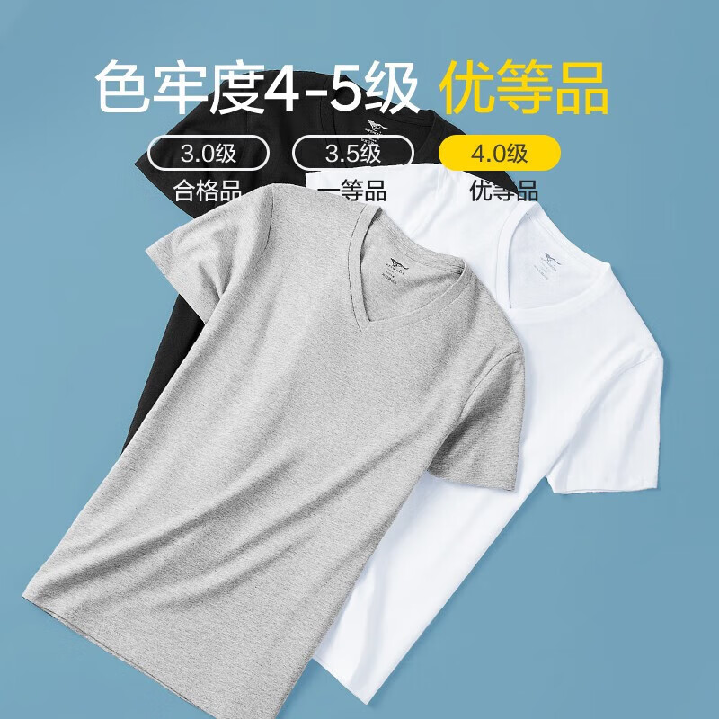 Septwolves short-sleeved T-shirt men's pure cotton breathable sweat-absorbent bottoming shirt v-neck top cotton sweetheart collar white undershirt men's pure cotton comfortable T-shirt single piece white M (recommended weight 90-110 pounds)
