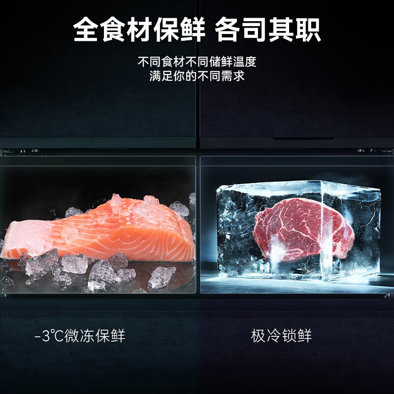 Panasonic 460L large-capacity ultra-thin zero-embedded household multi-door refrigerator First-class energy efficiency dual-system dual-cycle Nanoyi purifying self-cleaning automatic ice making W472 series NR-W472TF-X 464L aqueous rock automatic ice making