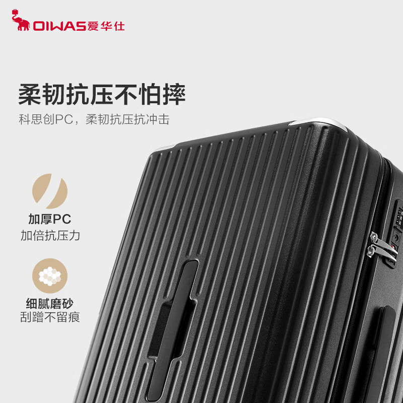 Hermes Grand Traveler Suitcase 24-inch Suitcase Men's Large Capacity Trolley Case Durable Password Box Women's Black