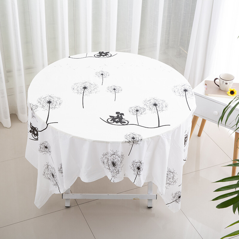 Houdafu thickened disposable tablecloth hotel tablecloth conference plastic tablecloth waterproof and oil-proof round table tablecloth square 2.0X2.0 meters (white grid) 10 sheets single stack
