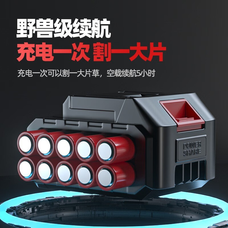 DELIXI ELECTRIC lithium battery lawn mower small household electric weeding artifact lawn mowing and weeding high power advanced model 2.0AH one charge one charge