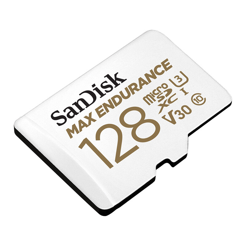 SanDisk 128GB TF (MicroSD) memory card 4K V30 U3 is suitable for home monitoring and driving recorder memory cards. It is durable and has longer recording time.