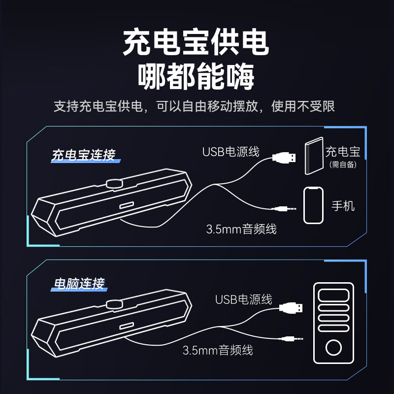 HAVIT (HAVIT) 200,000 positive reviews Computer audio speaker desktop desktop home notebook host usb wired strip online class mini subwoofer external speaker M19 black