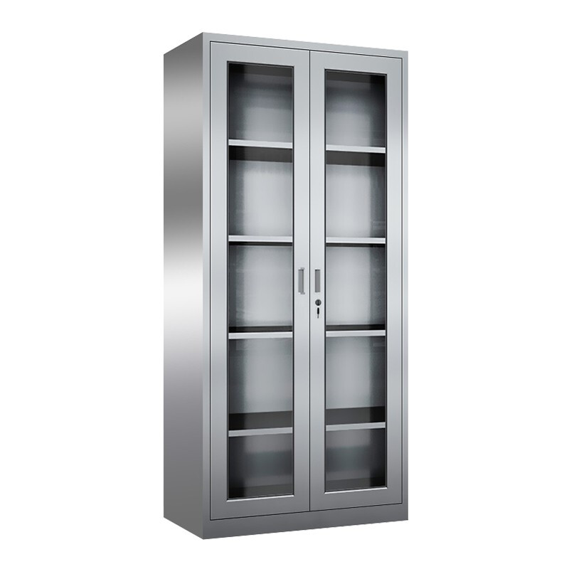Jingku KINKOCCL201 stainless steel glass file cabinet storage cabinet industrial equipment cabinet workshop tool classification storage cabinet glass