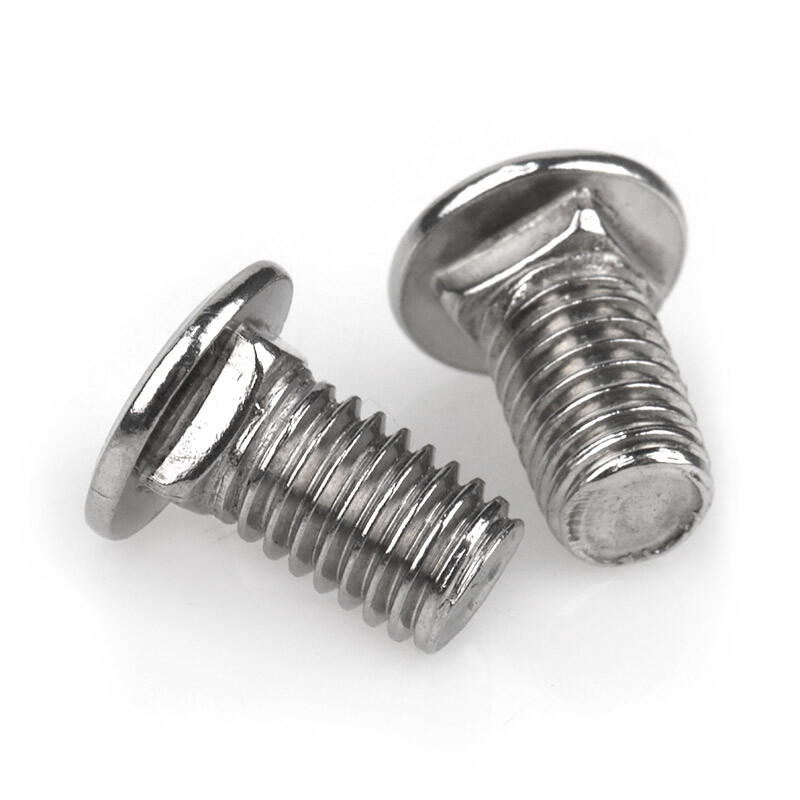 Fort 304 stainless steel bridge screws M6M8 bridge connection bolts square neck wire trough screws carriage flat head short square neck M8*20 304 material (including nuts) 10 sets