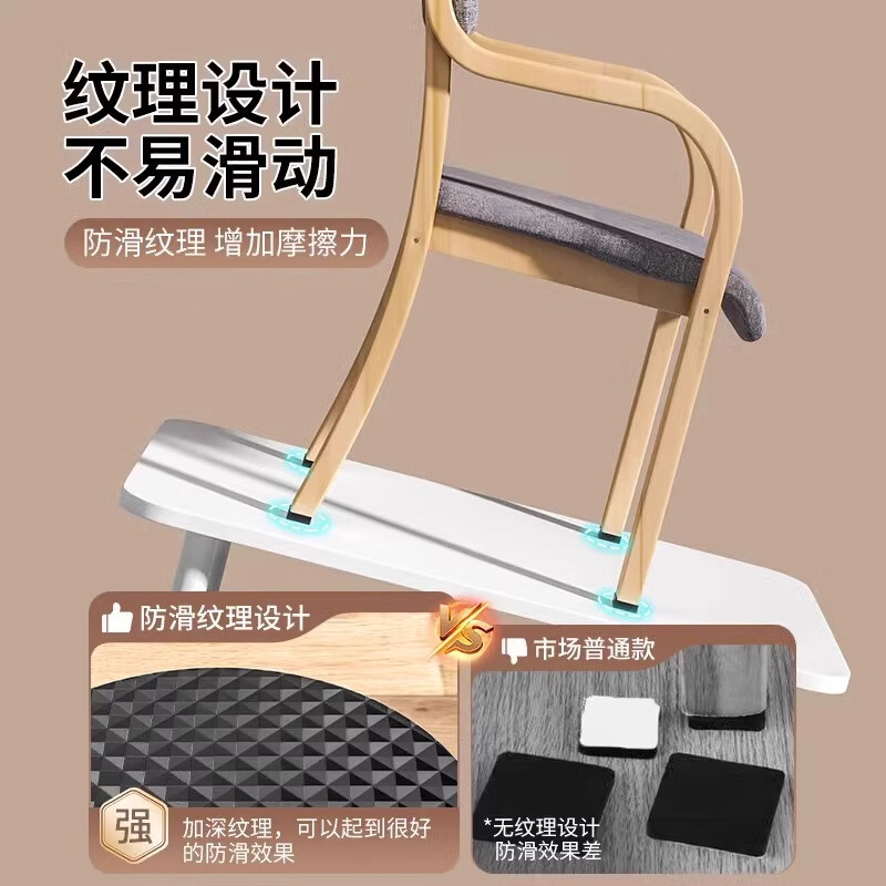 JEBIS table and chair foot pads, chair benches, thickened wear-resistant anti-slip stickers, table leg pads, anti-sound furniture protection pads, square and round 40 pieces
