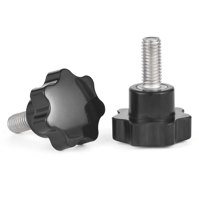 Jinggong (JINGGONG) 304 stainless steel hand screws, seven-star plum blossom handle screws, bakelite quick release bolts, star handle screws, head diameter 25-M4*10 (5 pieces)