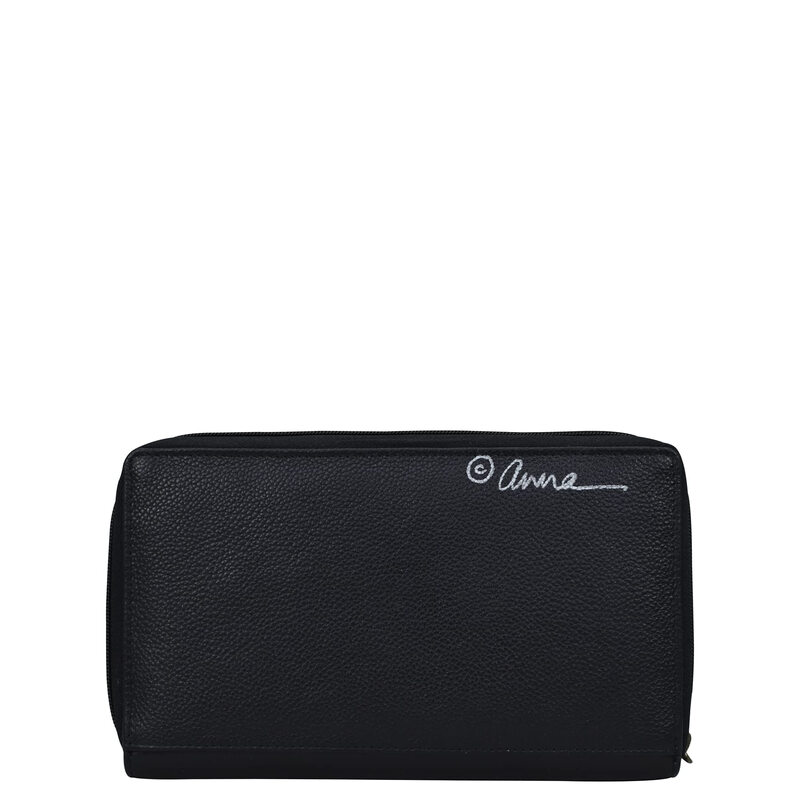 Anna by Anuschka Women's Zippered Jewelry Box Peace and Love One Size