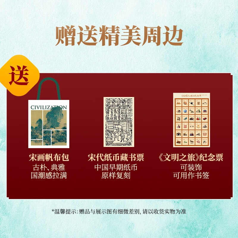 Civilization 1000-1029 Luo Zhenyu’s new masterpiece. Get the book’s annual work. Comes with the book. Song painting canvas bag. Song Dynasty banknote collection plate. Civilization journey commemorative ticket.