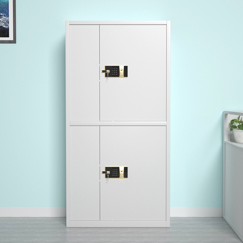 Kington Safe Cabinet Password Lock Cabinet Archive Information Office Cabinet Confidential Documents Iron Cabinet Lockable Safe Double Section Fingerprint Lock