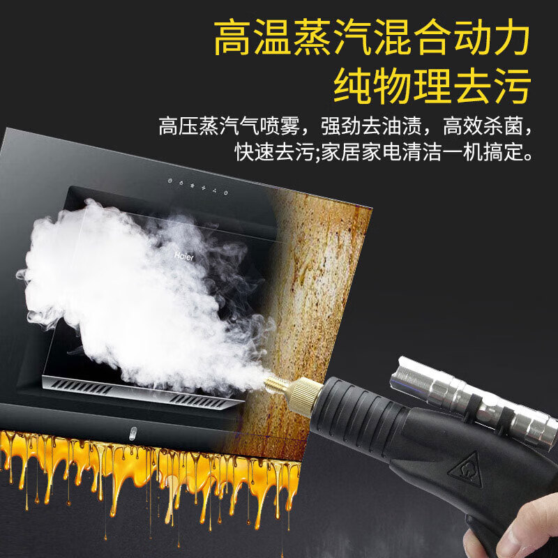 Muwu Commercial Steam Cleaner High Temperature and High Pressure Housekeeping Home Appliances Cleaning Air Conditioning Tools High Temperature Kitchen Oil Fume Degreasing Cleaning Machine Multifunctional All-in-One Machine 3500W 10KG Hot and Cold Water Steam Pulse Ozone Standard Model