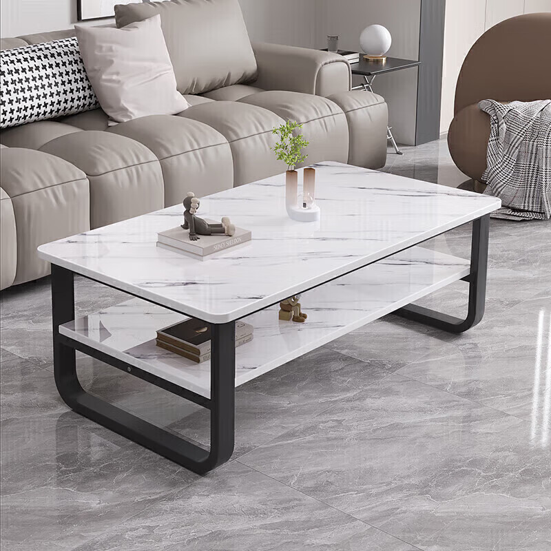 Gupujia coffee table living room simple modern sofa small side table small apartment hospitality small tea table storage double-layer small table
