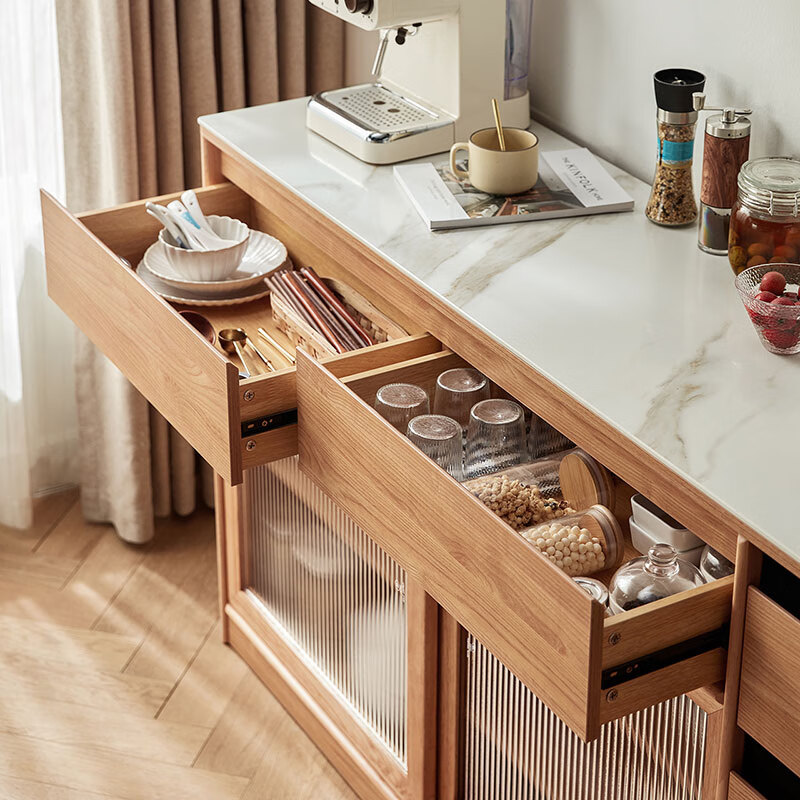 Lin's home sideboard Nordic log style restaurant storage locker tea cabinet household OU4T-A1.8m sideboard lower cabinet