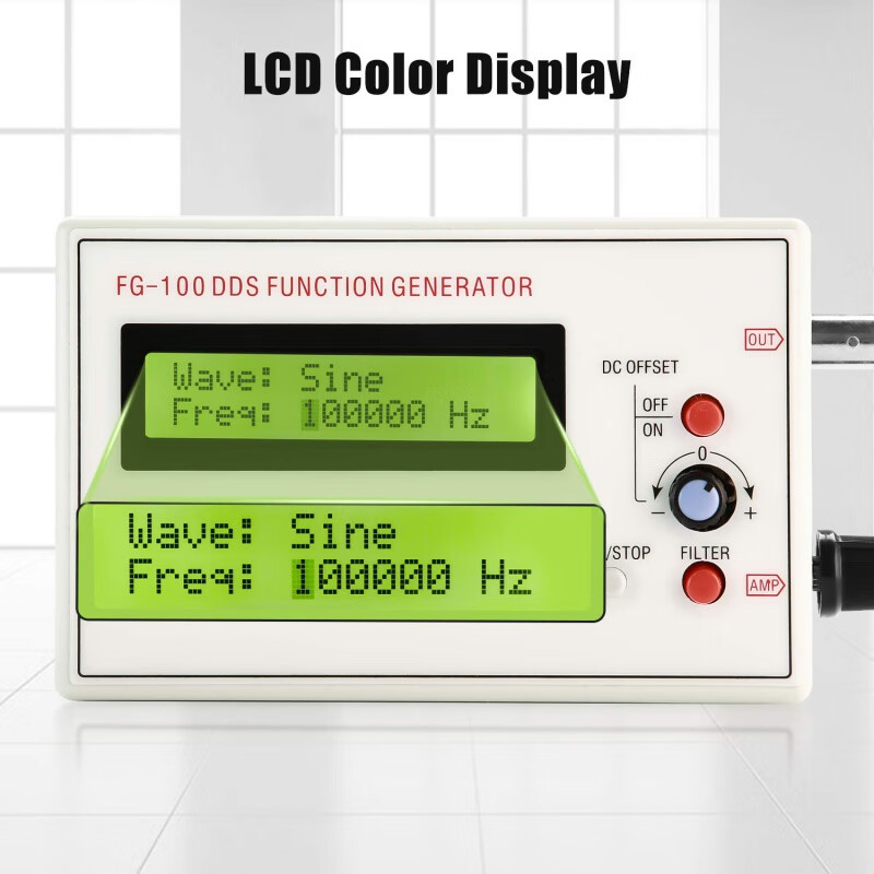 1HZ-500KHZ signal generator low frequency signal generator sine/triangle/square/sawtooth wave DDS