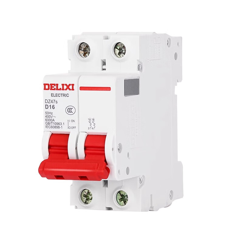 Delixi air switch D-type 63a switch 2P power outage 3P three-phase four-wire 380V air switch DZ47 circuit breaker 4P 63A 2P