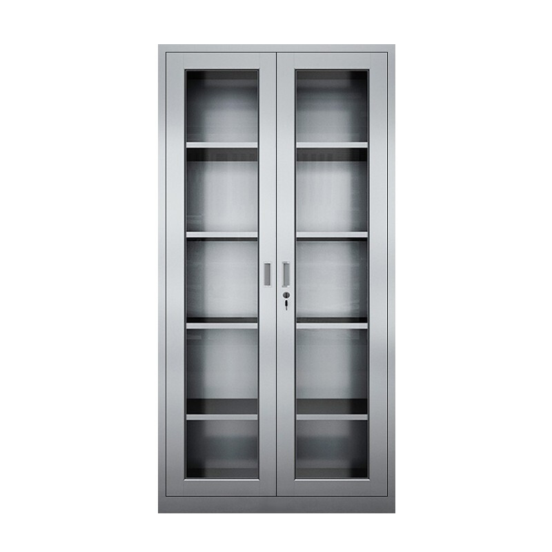 Jingku KINKOCCL201 stainless steel glass file cabinet storage cabinet industrial equipment cabinet workshop tool classification storage cabinet glass