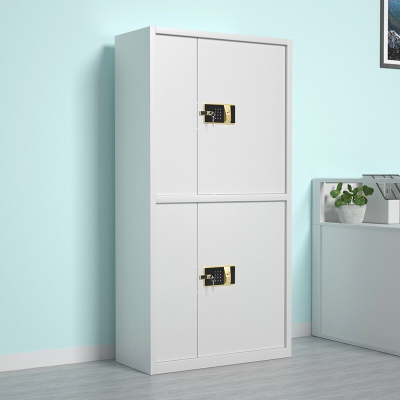 Kington Safe Cabinet Password Lock Cabinet Archive Information Office Cabinet Confidential Documents Iron Cabinet Lockable Safe Double Section Fingerprint Lock