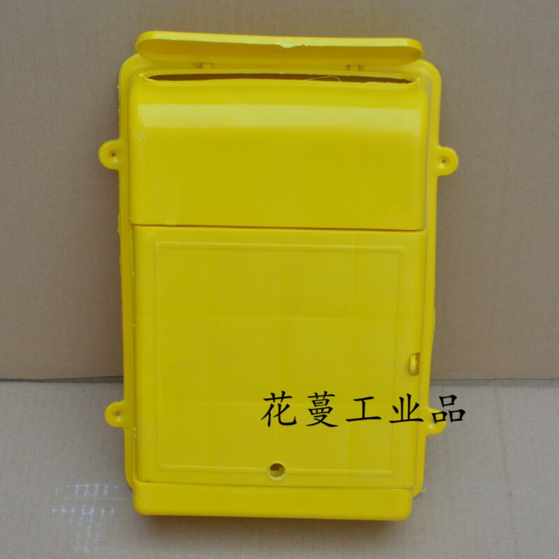 Small door green plastic letter box, backless outdoor rainproof hanging newspaper box, advertising delivery box, yellow