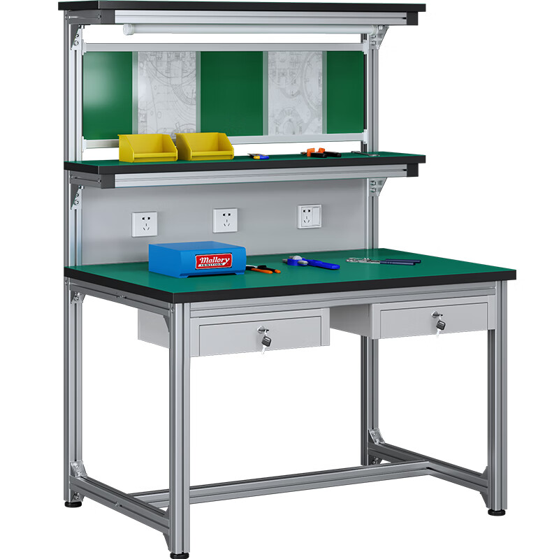 Saint Aurora aluminum alloy workbench assembly line anti-static operating table G7755 three-layer double extraction 120*80*160cm