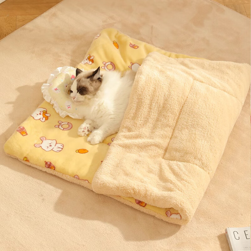 Pilot Dog House Cat House Winter Warming Mat Dog Sleeping Supplies Sleeping Mat Floor Mat Four Seasons Universal Fur Blanket M