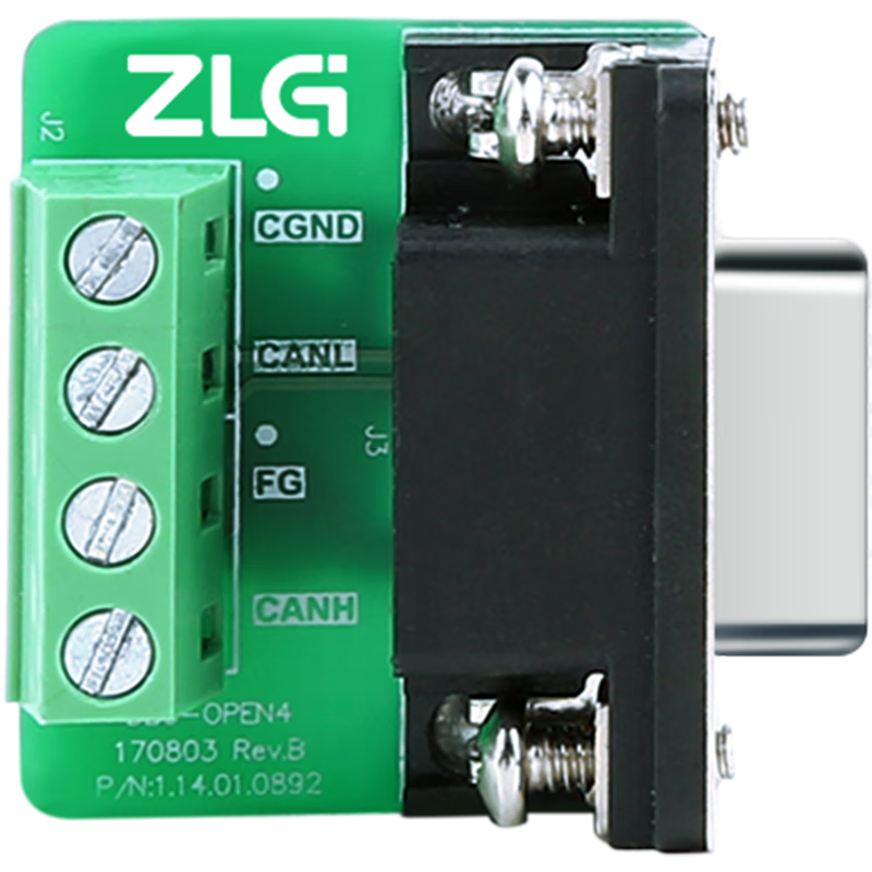 ZLG Zhiyuan Electronics adapts CANFD interface card DB9-OPEN4 adapter board