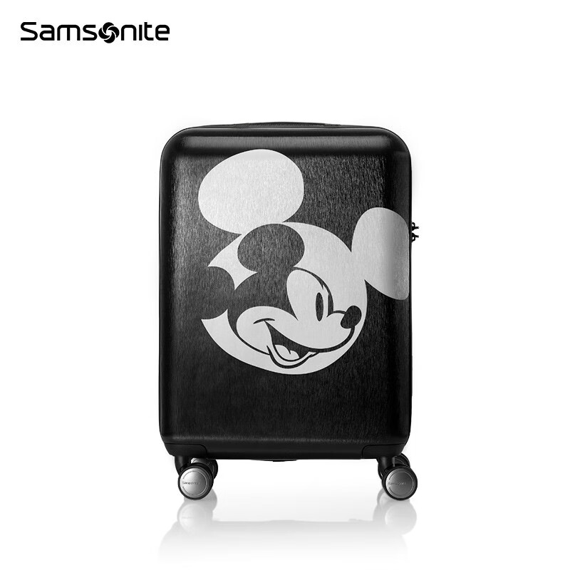 Samsonite Disney Mickey and Minnie co-branded luggage large-capacity travel check-in trolley case wear-resistant and scratch-resistant AF9 new-black 20 inches