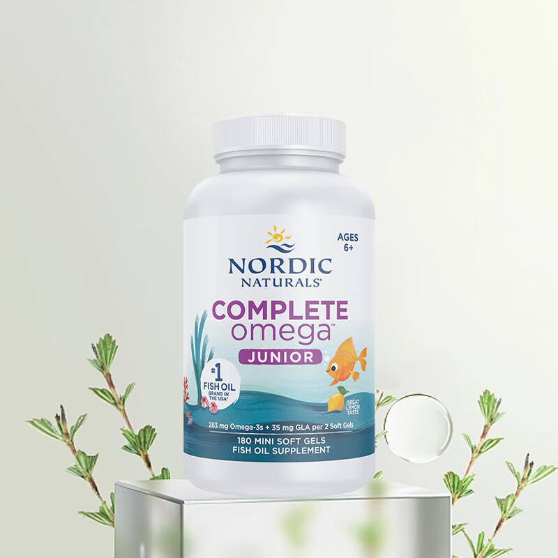 Nordic Naturals Norwegian fish infant DHA fish oil deep-sea cod liver oil drops children, adolescents and students capsules imported children's full ratio fish oil capsules (over 6 years old) 180 capsules * 1 bottle