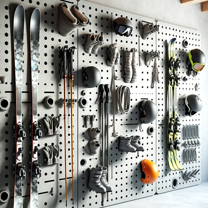 Ski accessory storage ski hole board Ski equipment wall ski hole board Ski goggles A0062#