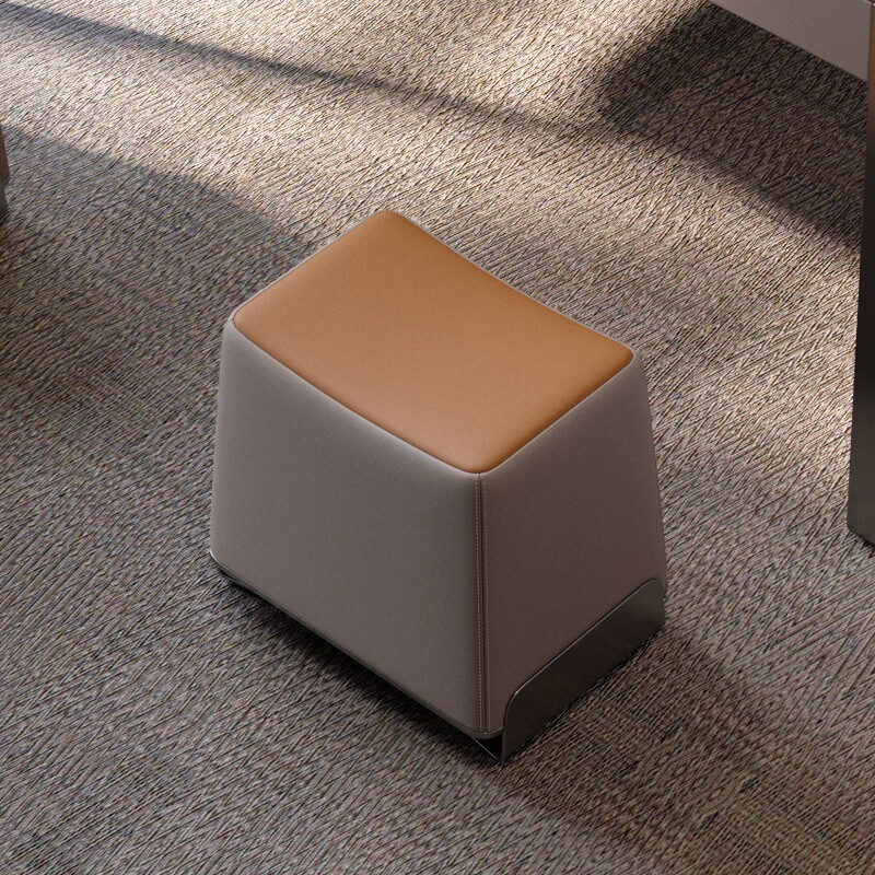 TAZA Square Stool Italian Tea Stool Light Luxury Guest Stool Home Rectangular Shoe Changing Stool Creative Small Square Stool Bedroom Consulting Designer Whole House Matching Customization 45cm Tea Stool