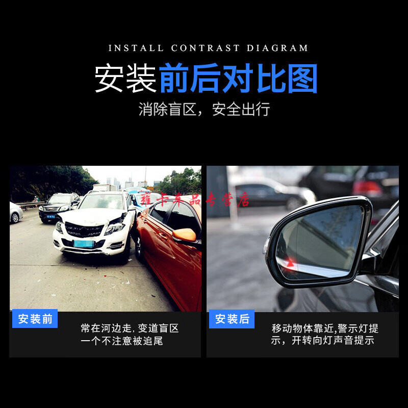 Suitable for Mercedes-Benz blind spot monitoring and line assist BSD system GLC200E260E300L blind spot monitoring BSD blind spot lane changing model modified enhanced version 30M monitoring distance