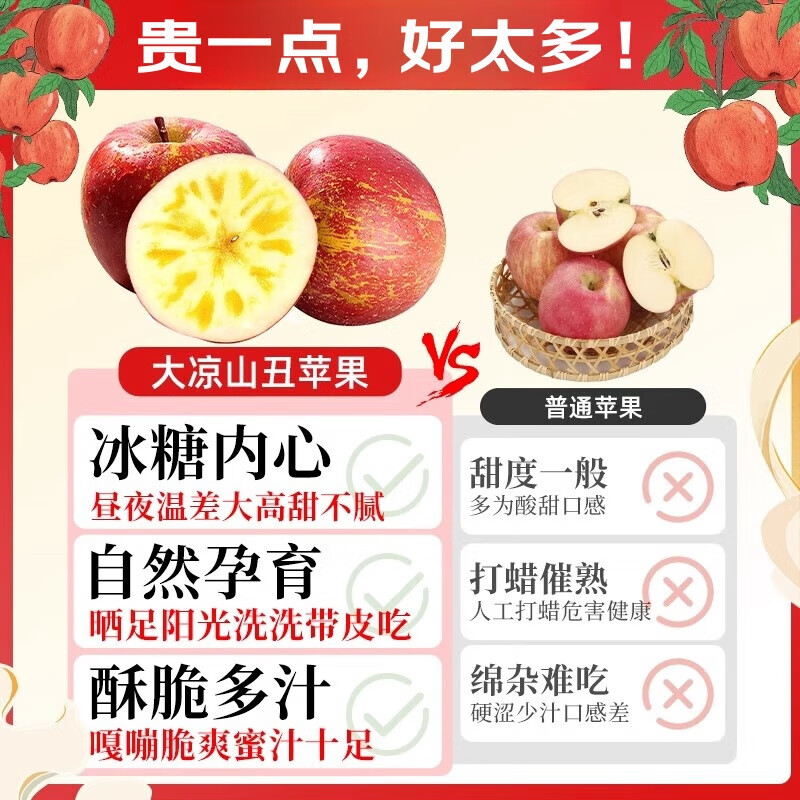 Jingdida Sichuan Daliangshan Ugly Apple 4.5kg single fruit 75mm+ fresh fruit direct from source with free shipping