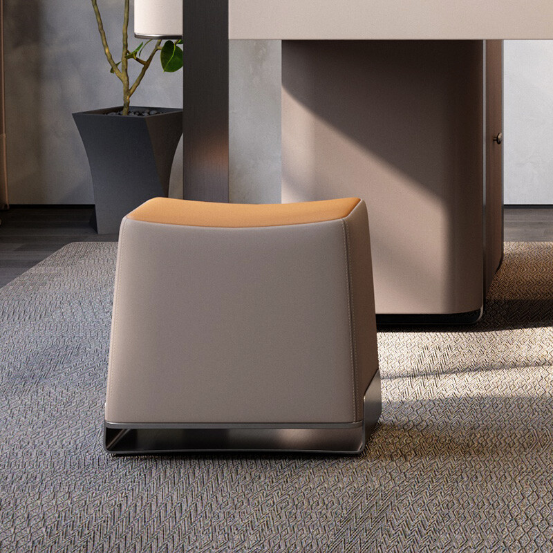 TAZA Square Stool Italian Tea Stool Light Luxury Guest Stool Home Rectangular Shoe Changing Stool Creative Small Square Stool Bedroom Consulting Designer Whole House Matching Customization 45cm Tea Stool